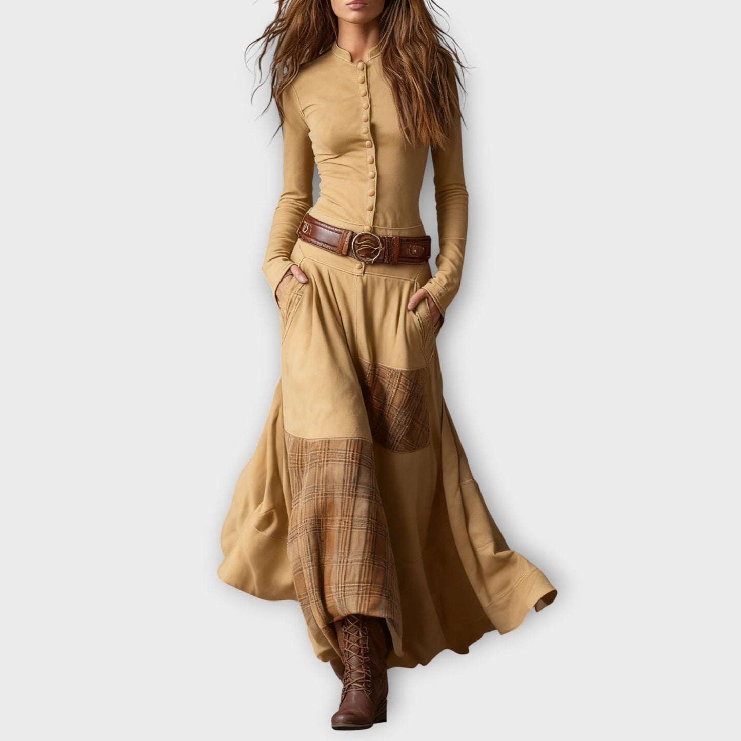 Vintage Tailored Maxi Dress