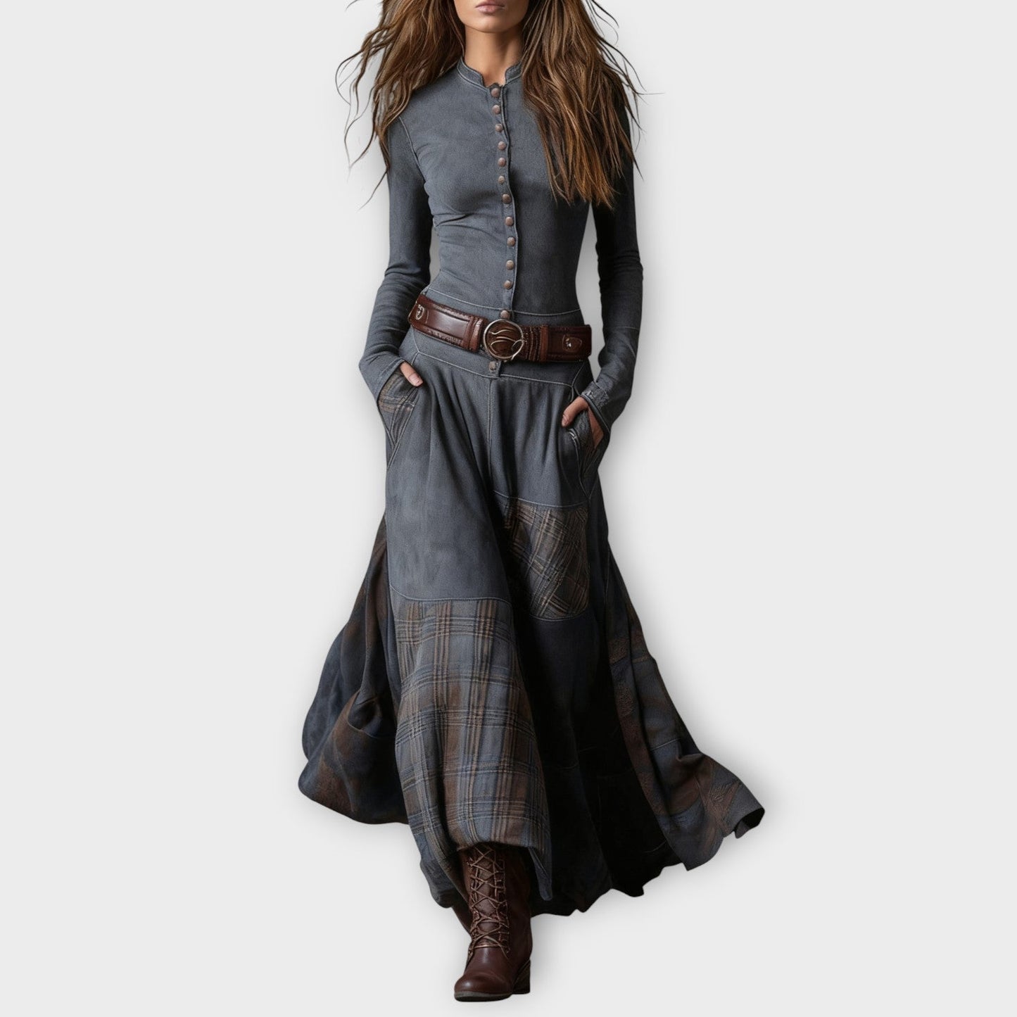 Vintage Tailored Maxi Dress