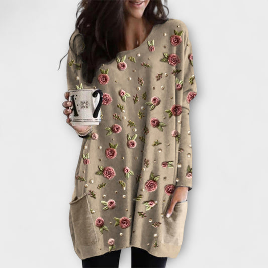 Leila - Tunic with Pink Pattern