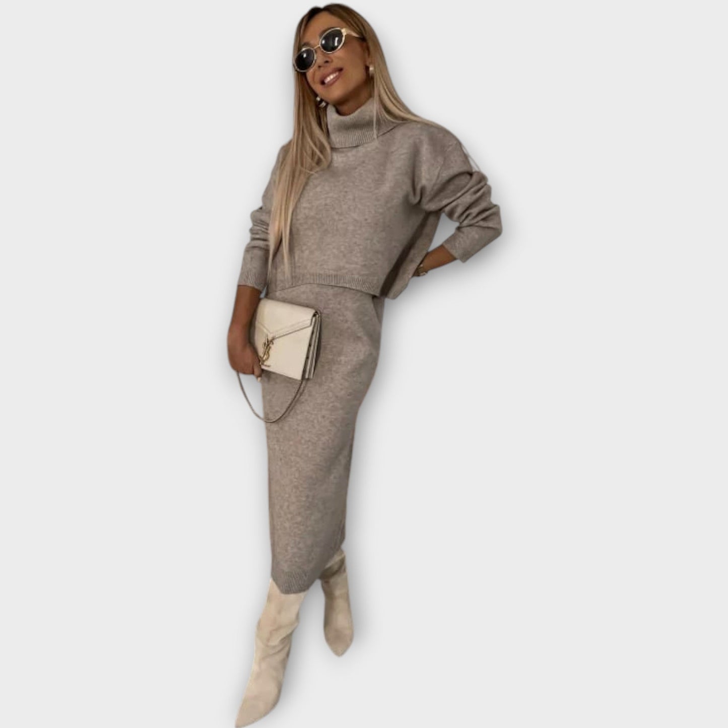 The Luxe Knit Sweater & Skirt Set