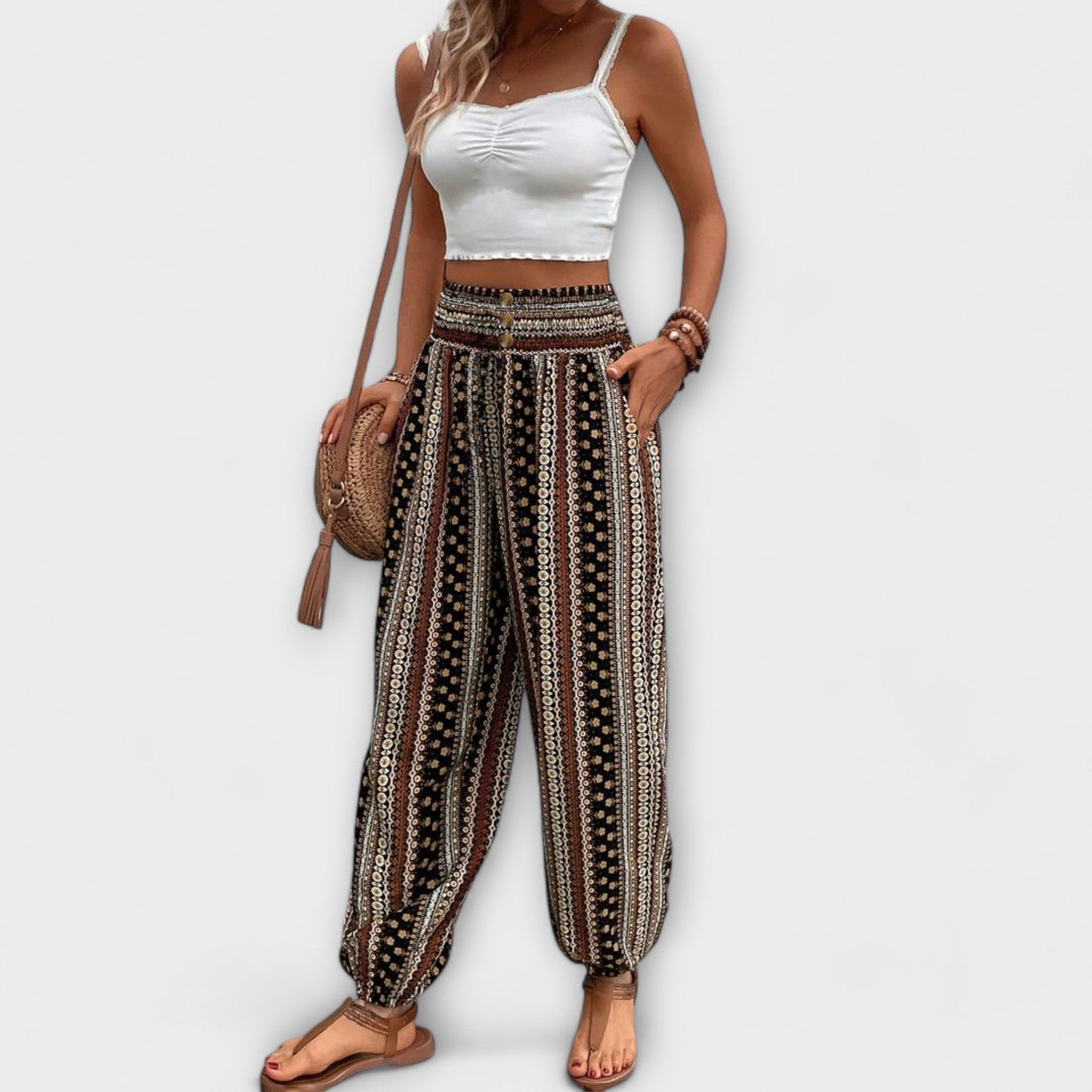 Pants with Folkloric Design