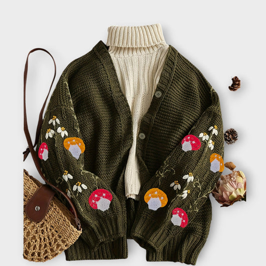 Whimsical Embroidered Cardigan