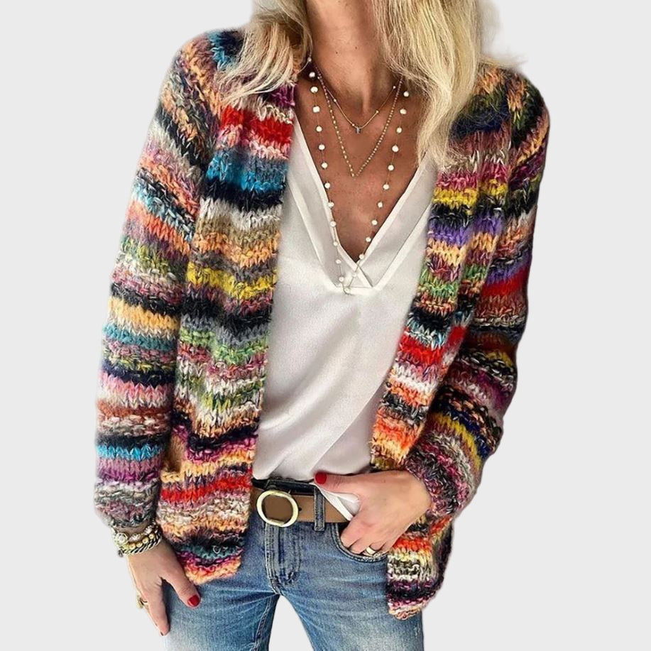 Vibrant Cozy Knit Cardigan