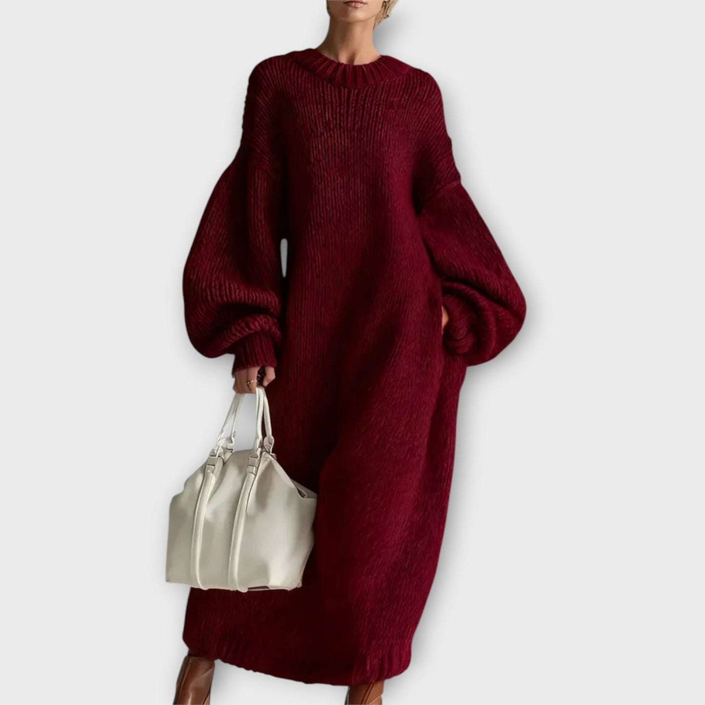 Cozy Oversized Knit Maxi Dress