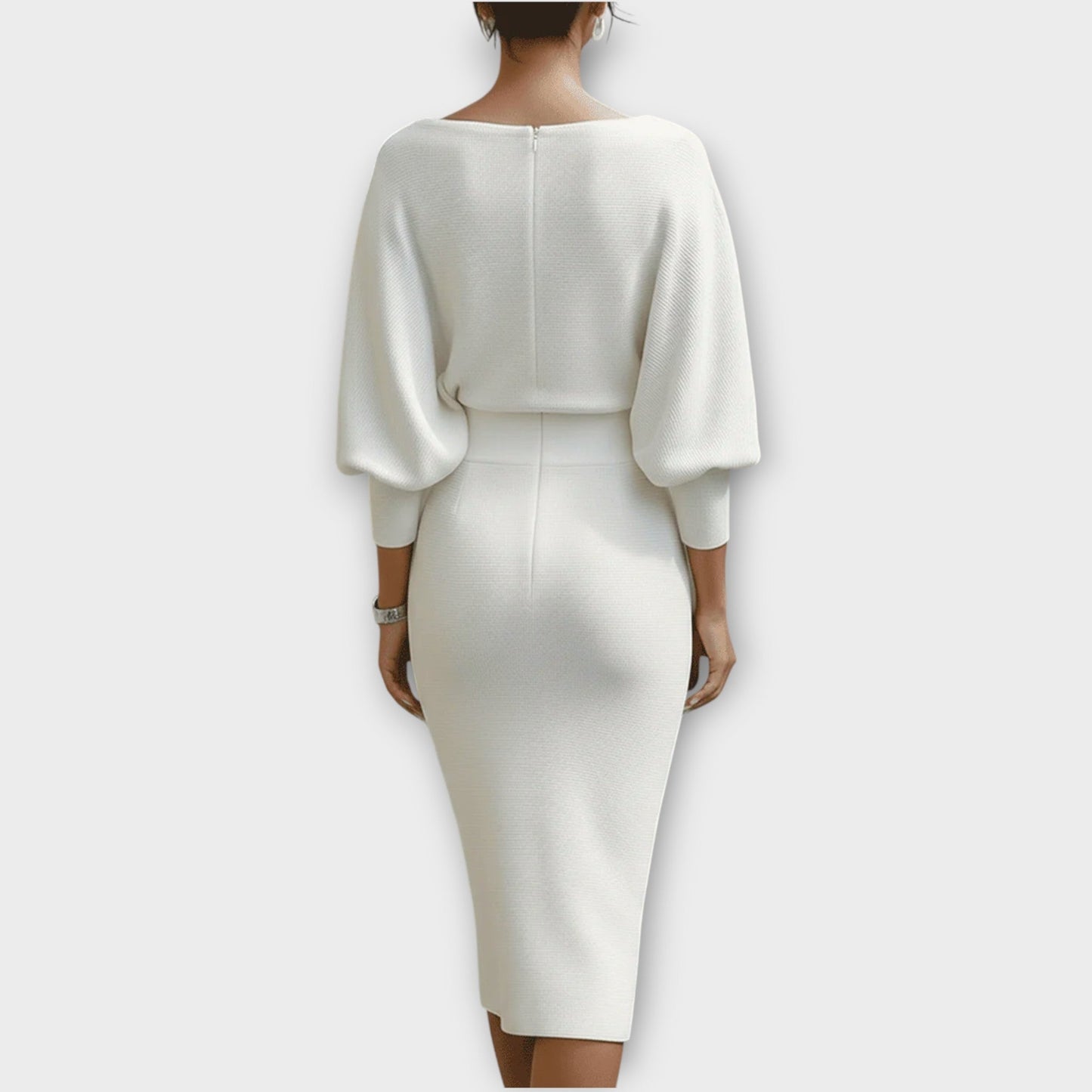 Elegant Draped Midi Dress