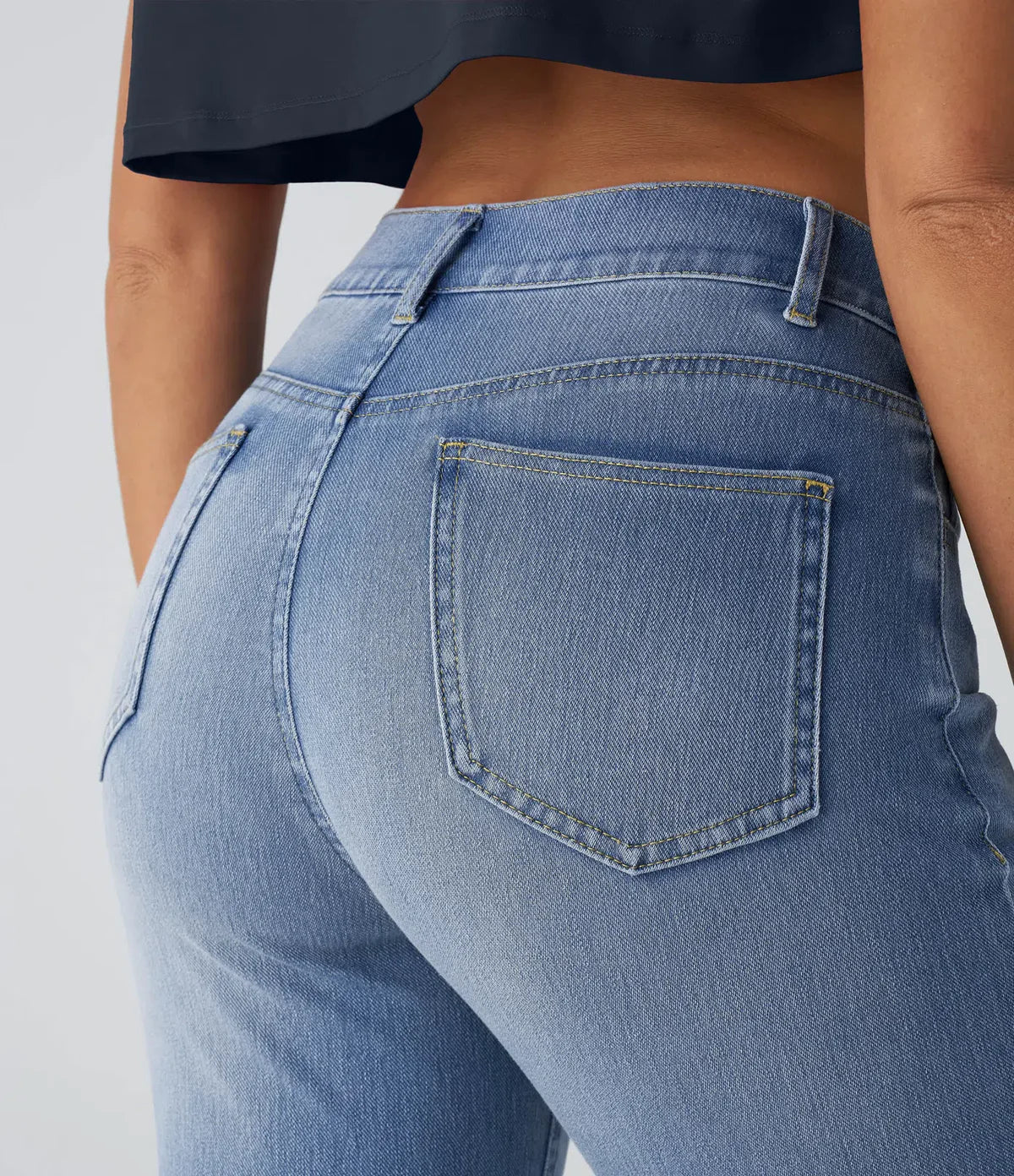 Elastic and Comfortable High-Waisted Trousers