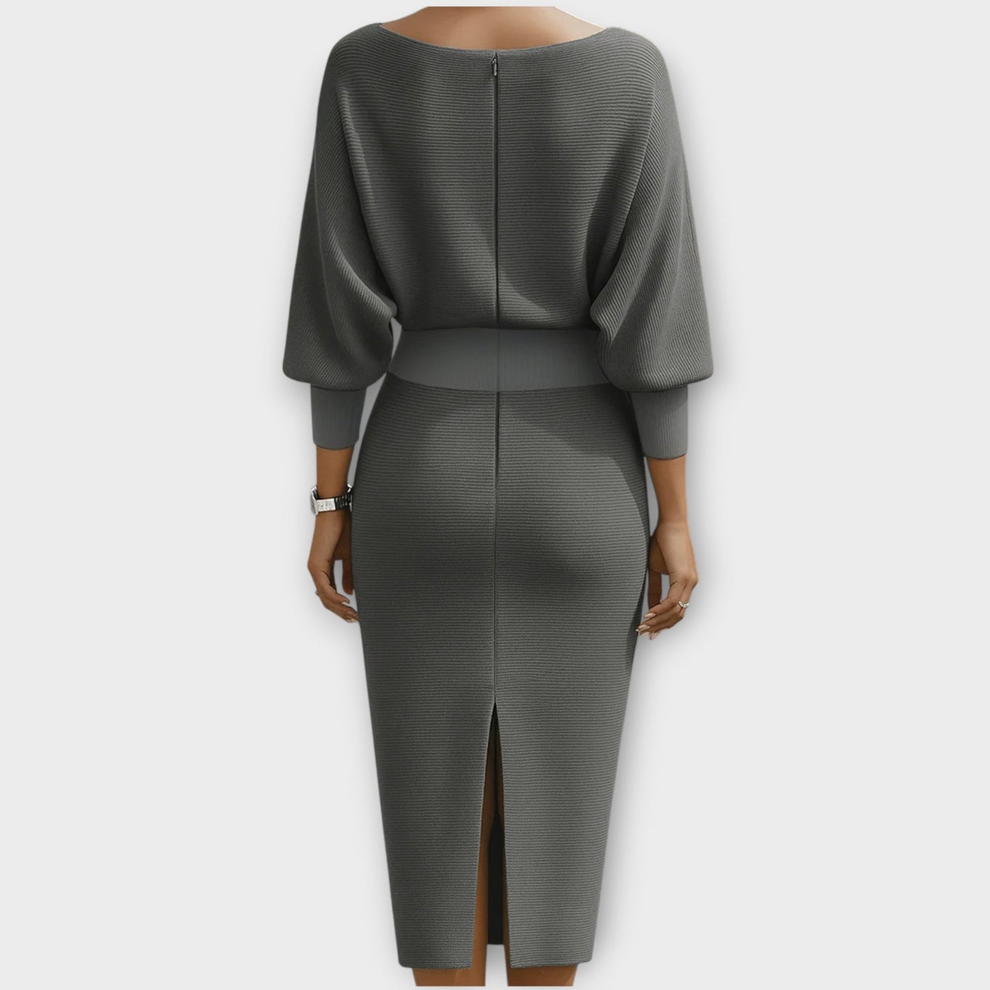 Elegant Draped Midi Dress