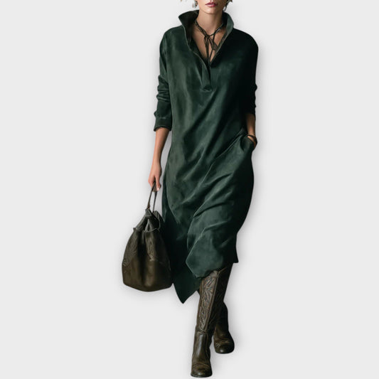 Relaxed Collared Midi Dress