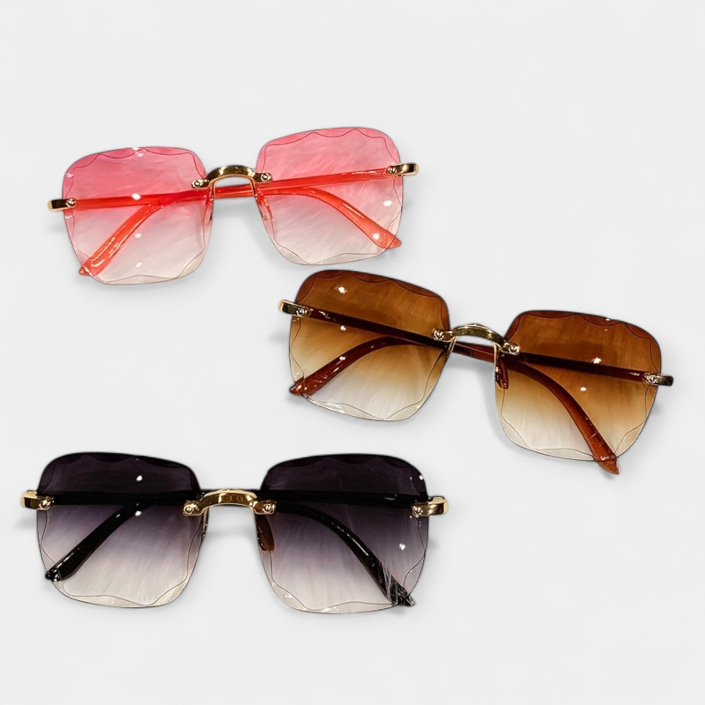 Classic Retro Rimless Glasses