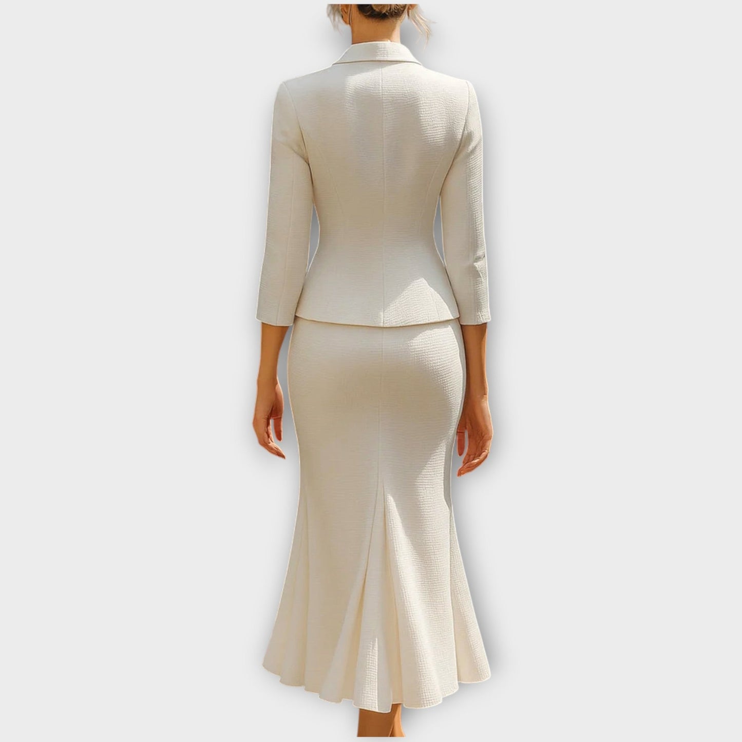 Elegant Tailored Skirt Suit