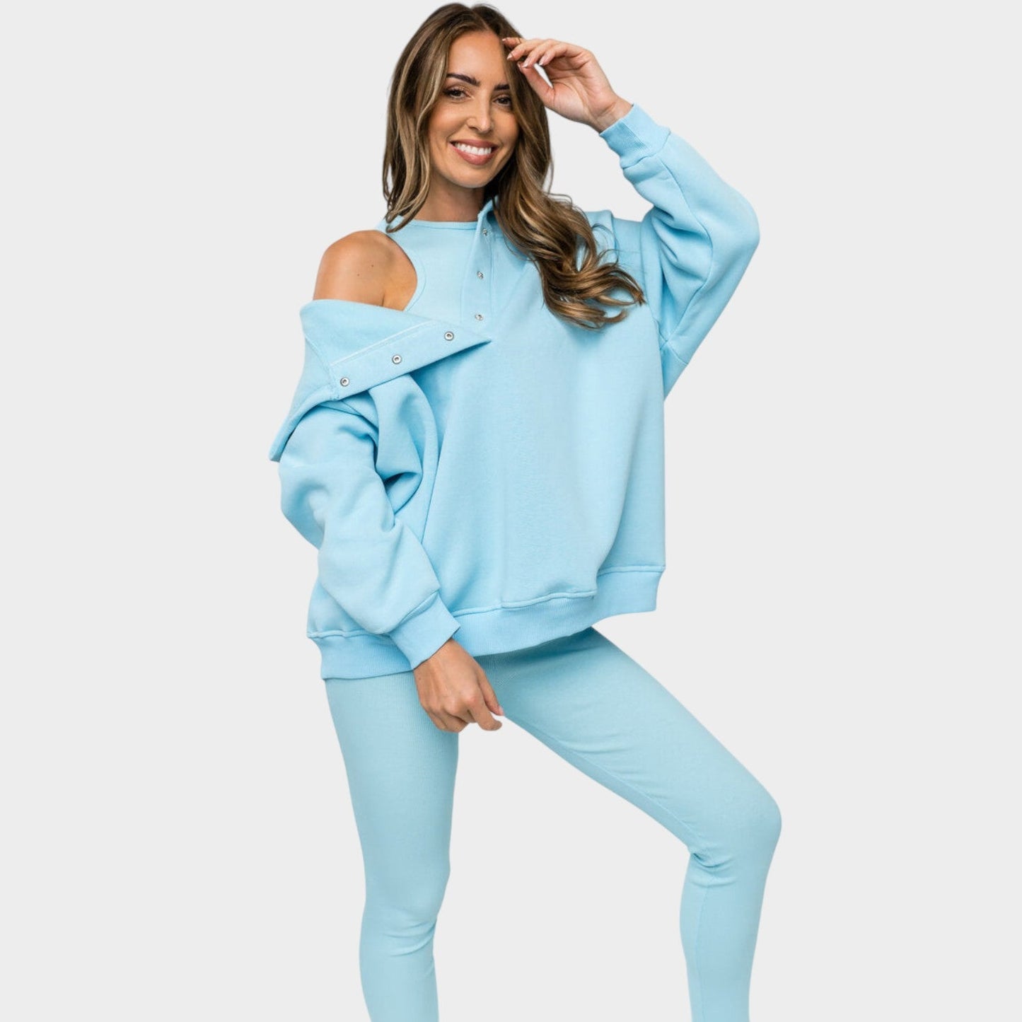 Three-Piece Ribbed Lounge Set