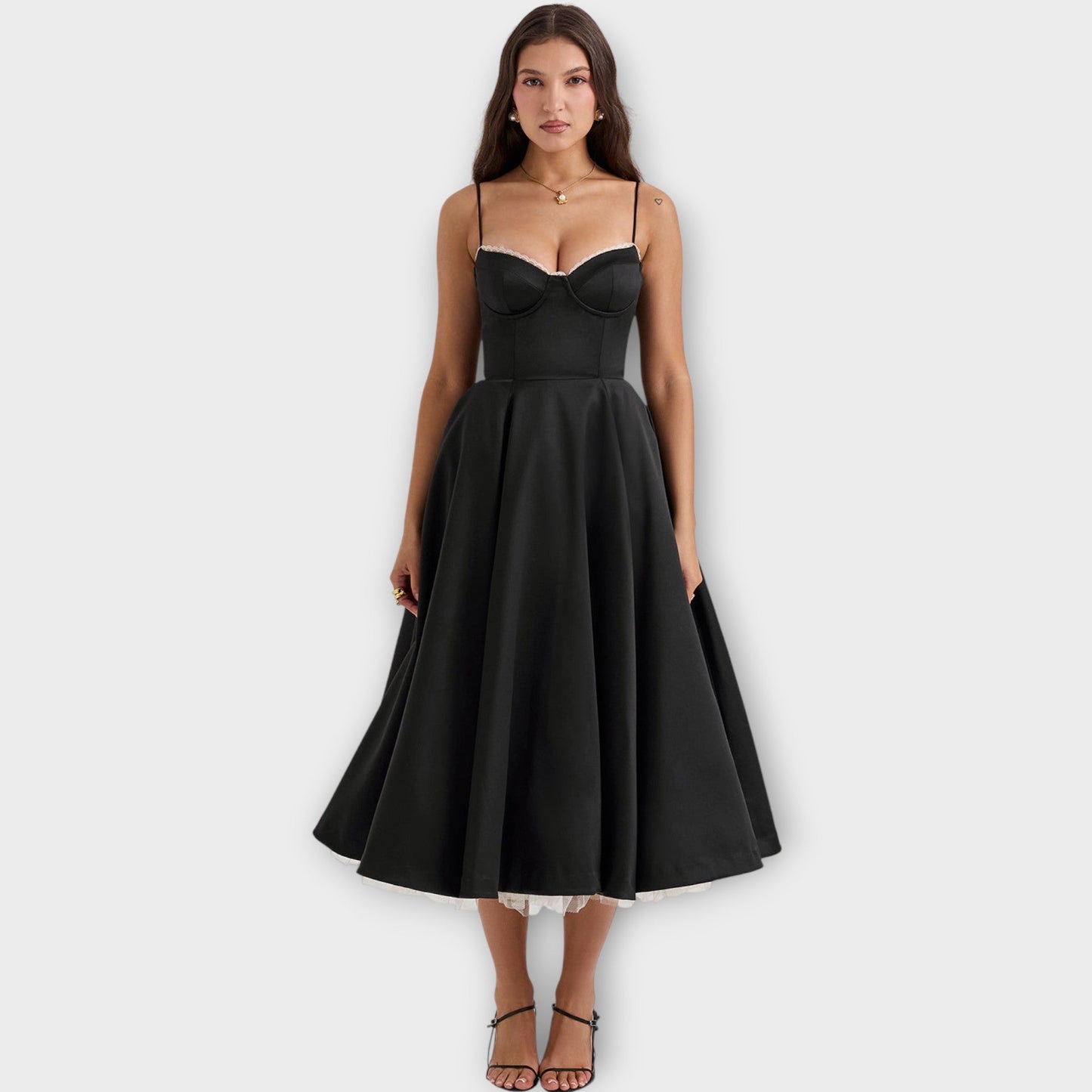 Elegant Midi Bustier Dress