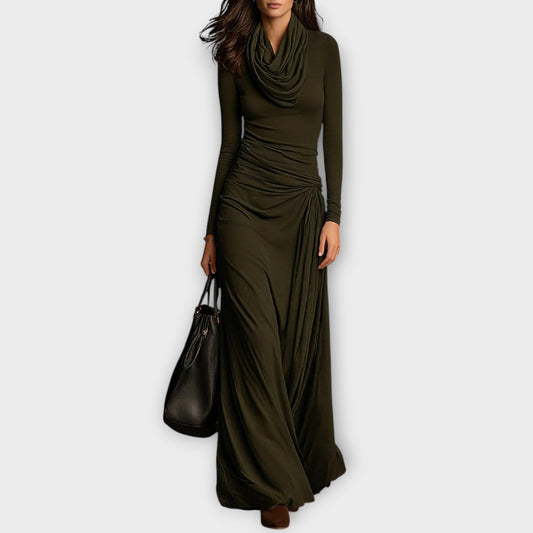 Draped Silhouette Maxi Dress