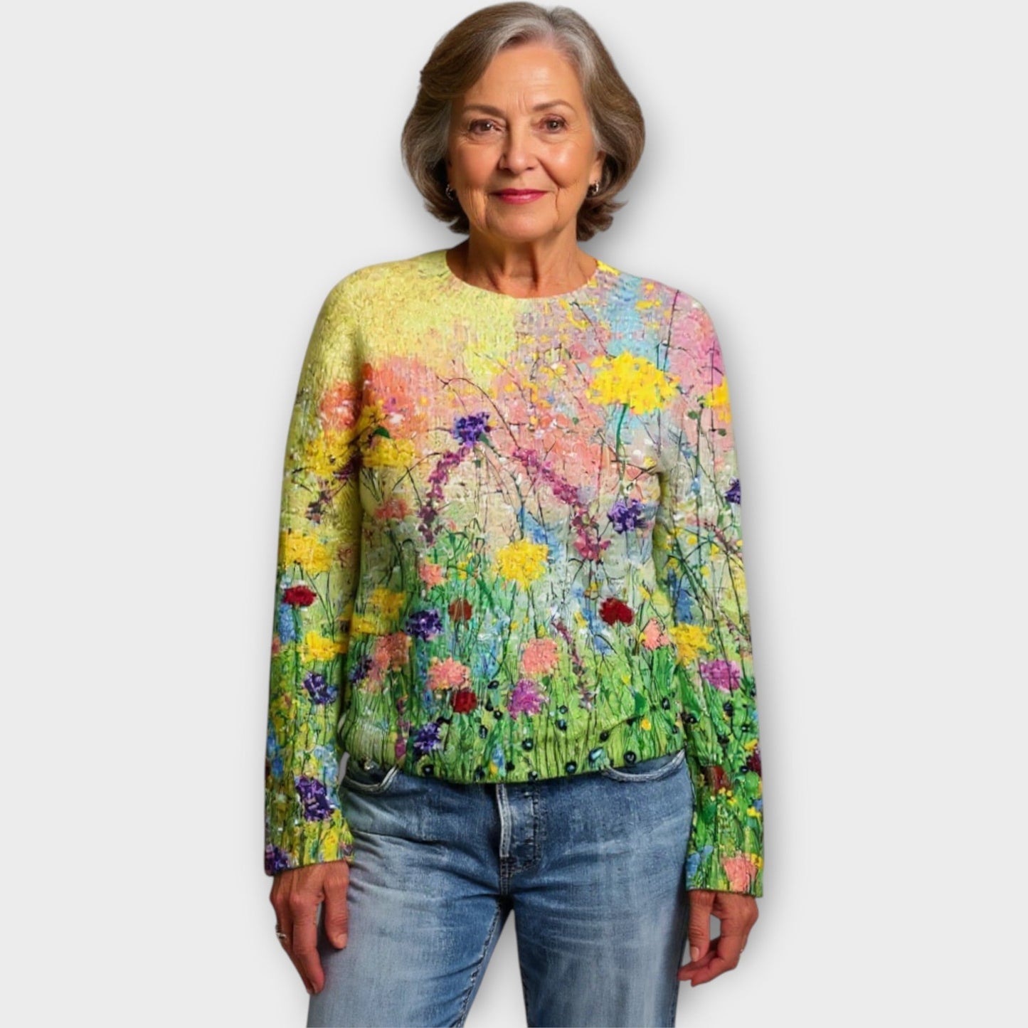 Sweater with Artistic Design