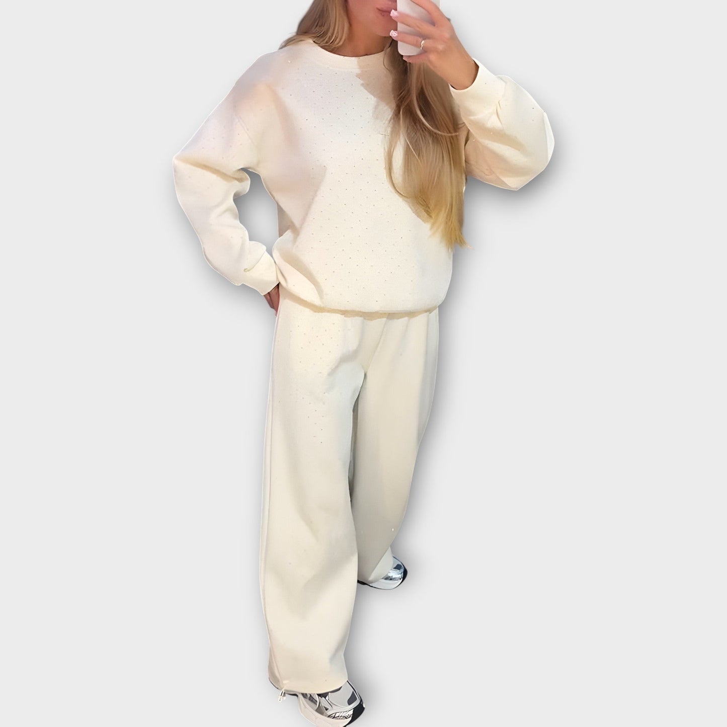 Chic Rhinestone Lounge Set
