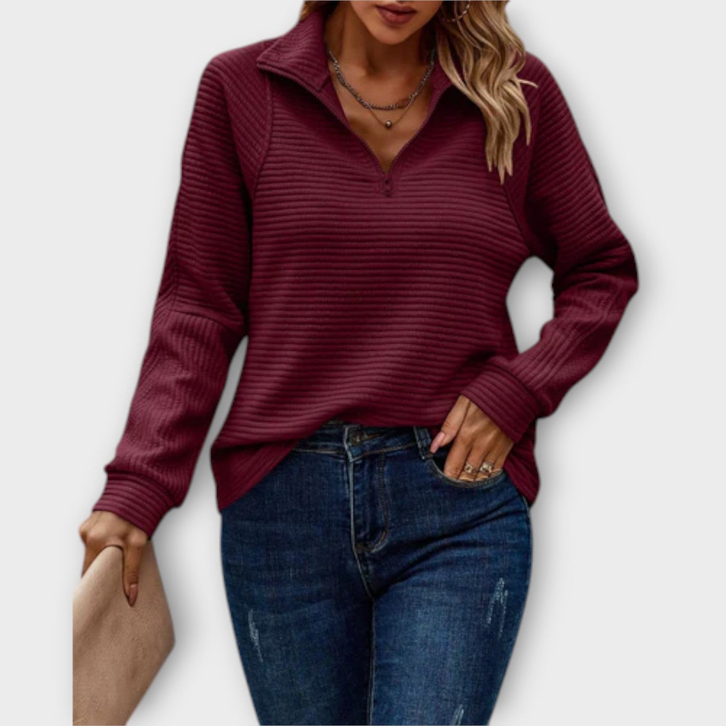 Vilja - Sweater with Half Zip