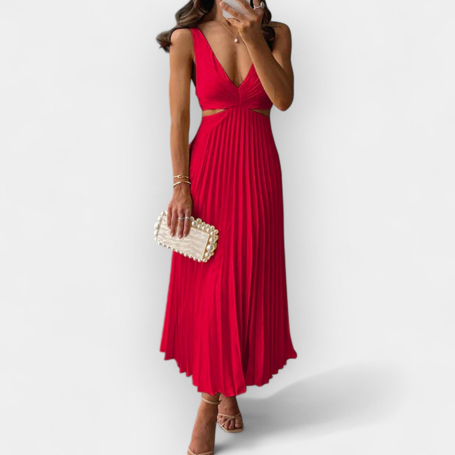 Midi Dress in Satin