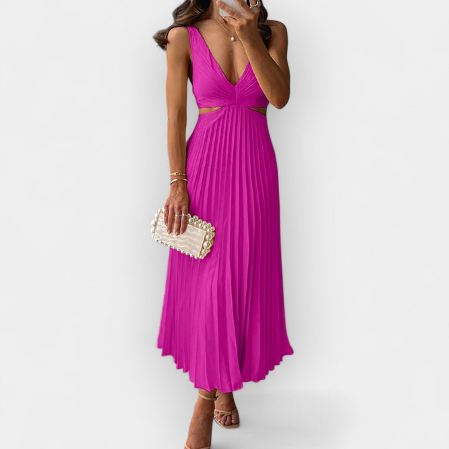 Midi Dress in Satin