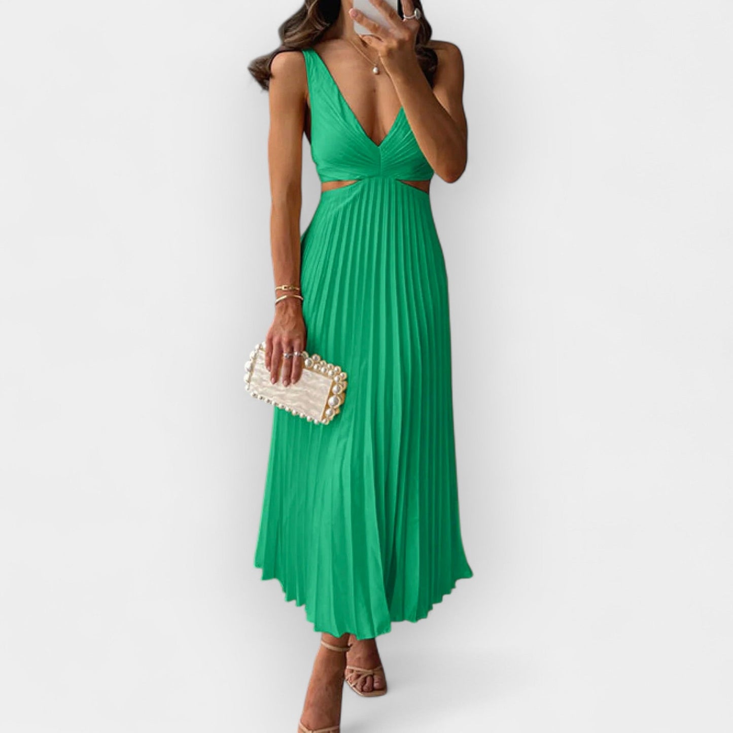 Midi Dress in Satin