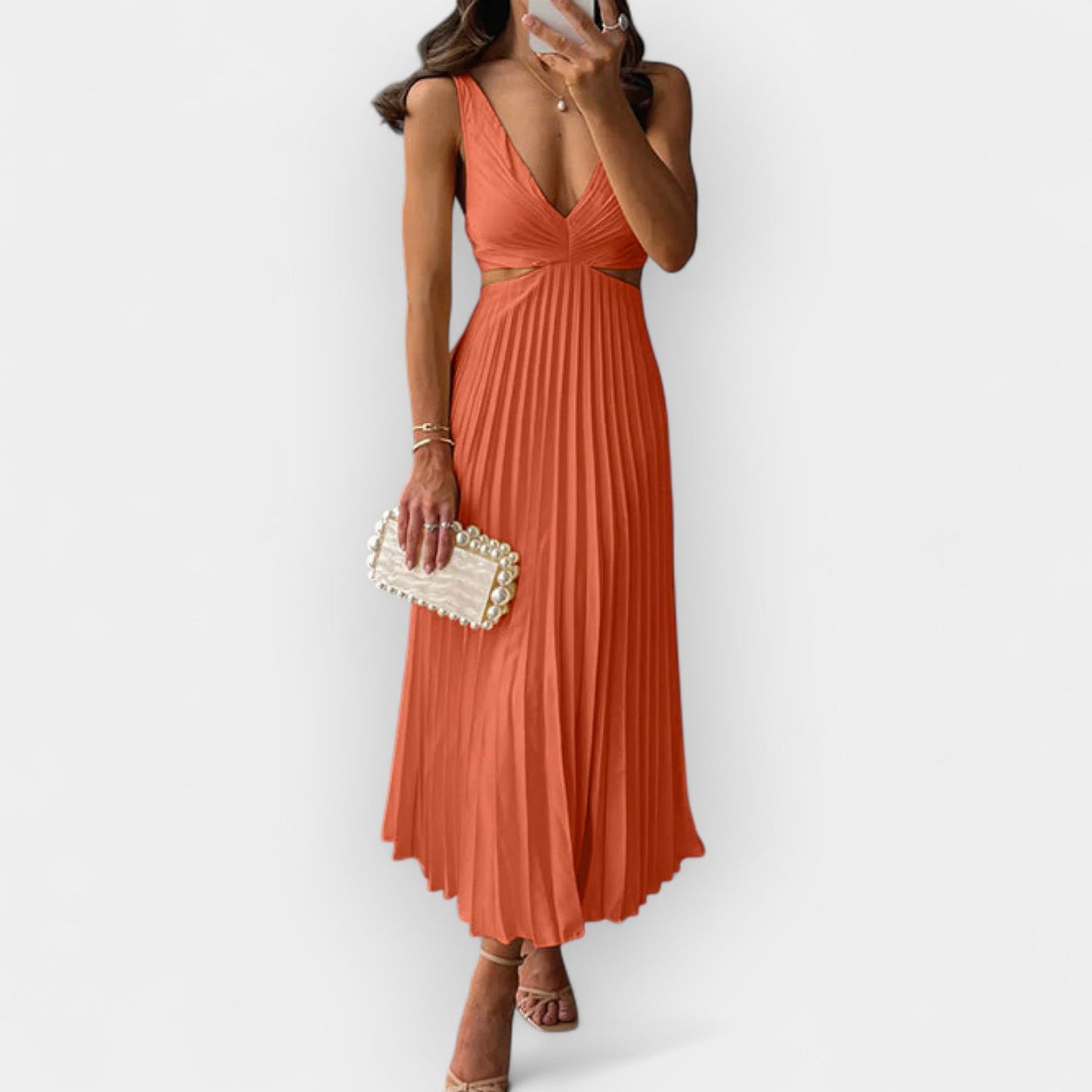 Midi Dress in Satin