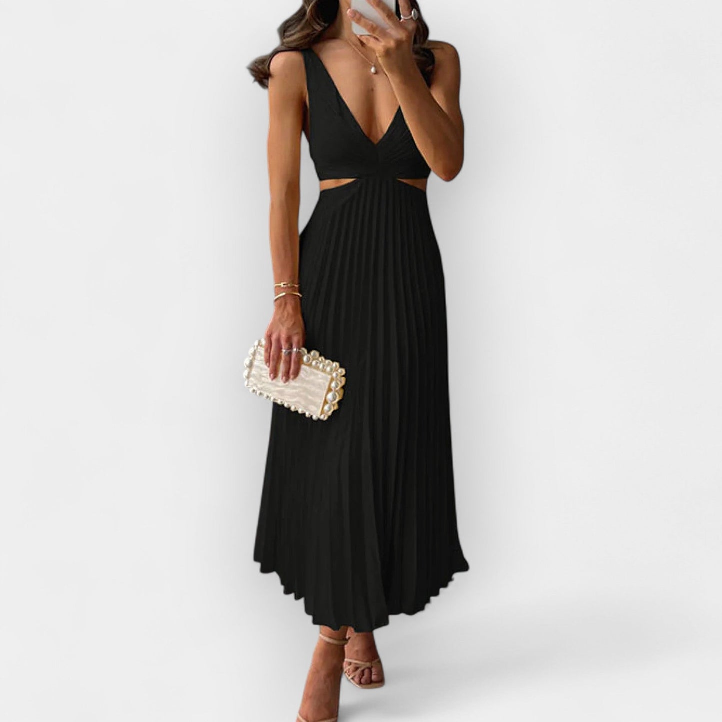 Midi Dress in Satin