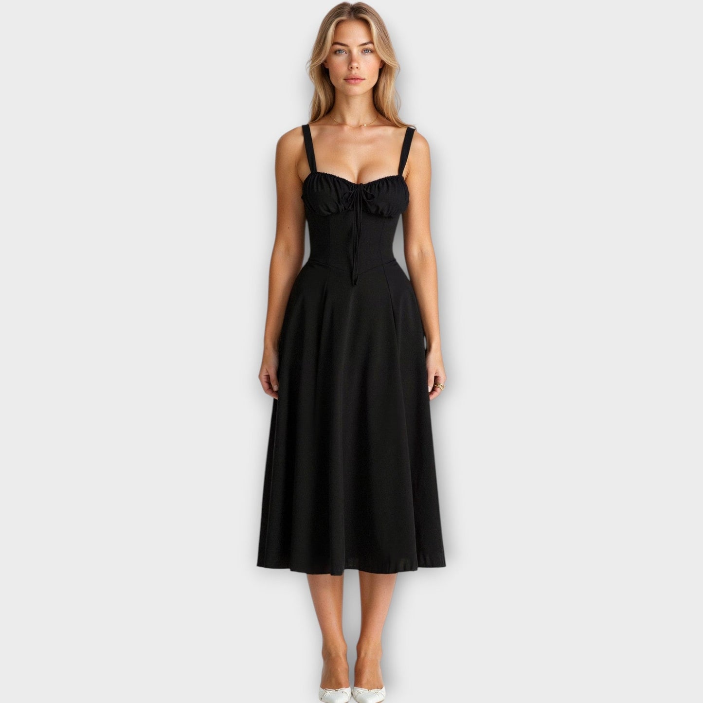 Midi Dress with Corset