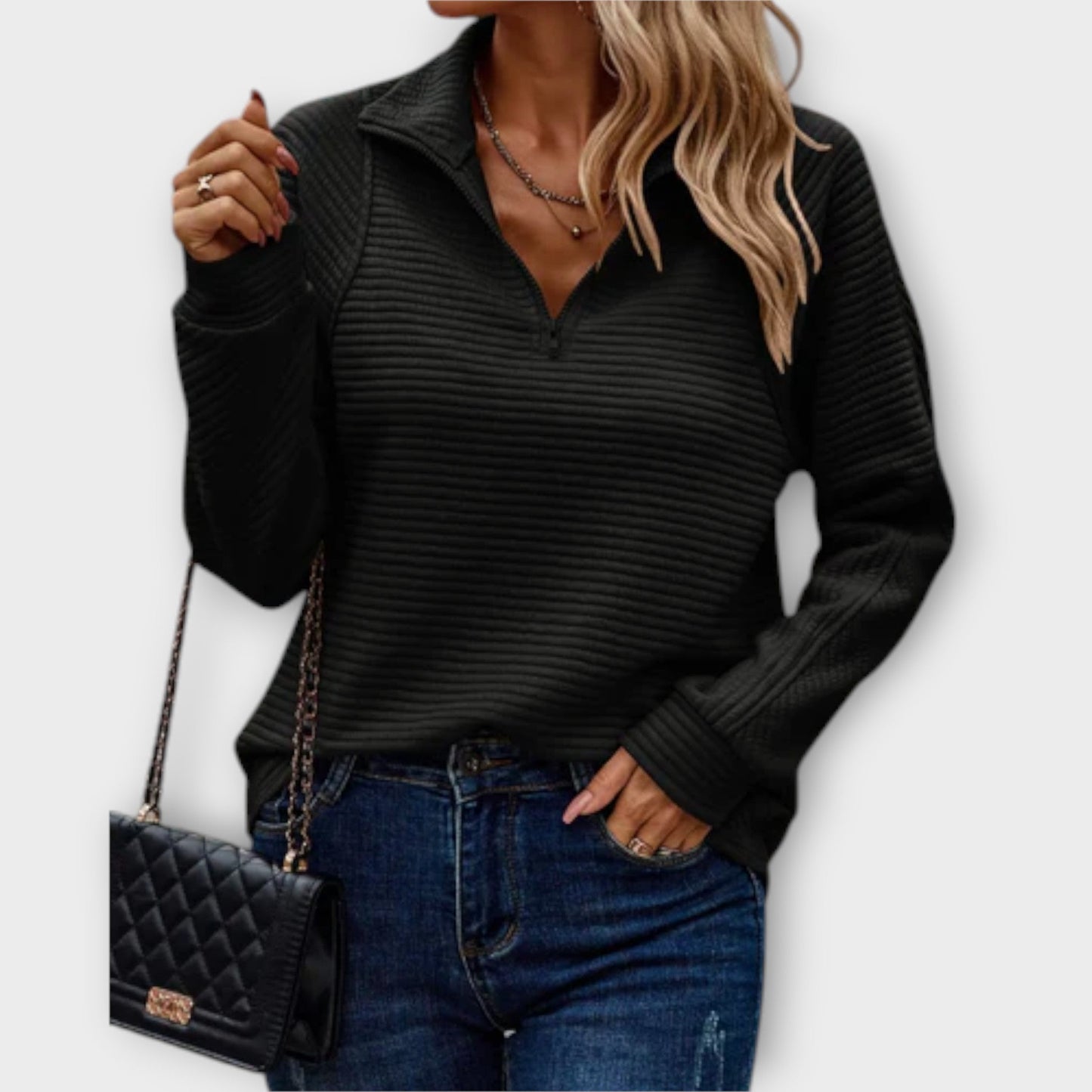 Vilja - Sweater with Half Zip