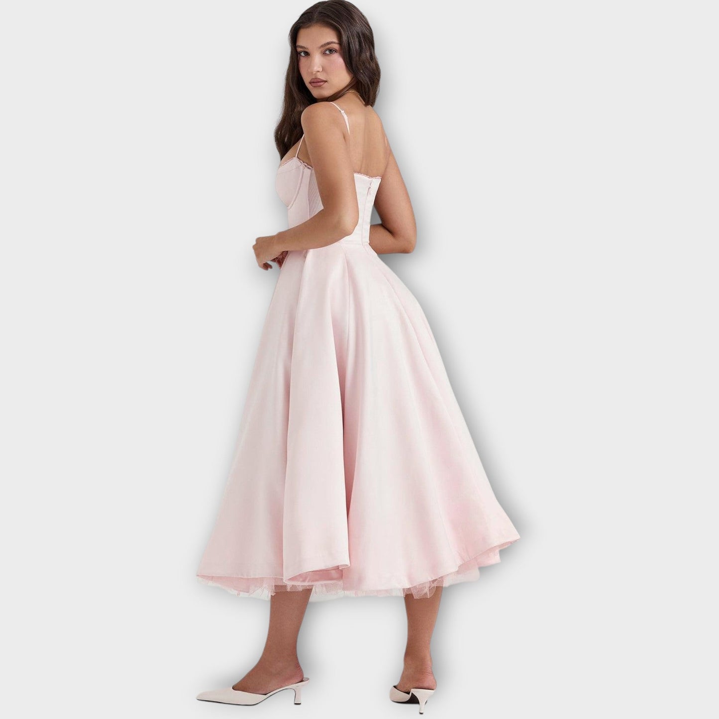 Elegant Midi Bustier Dress
