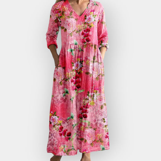 Floral Dress with Flowing Silhouette
