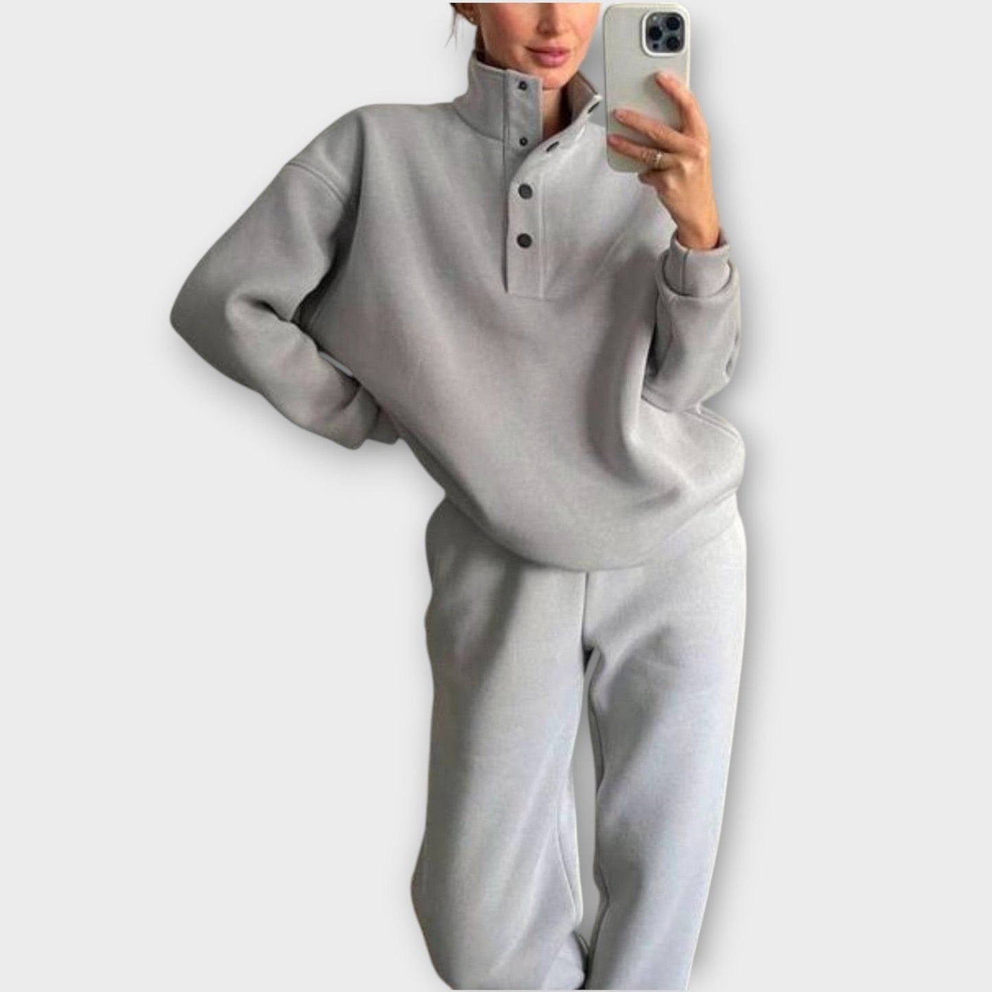 Relaxed Half-Button Lounge Set