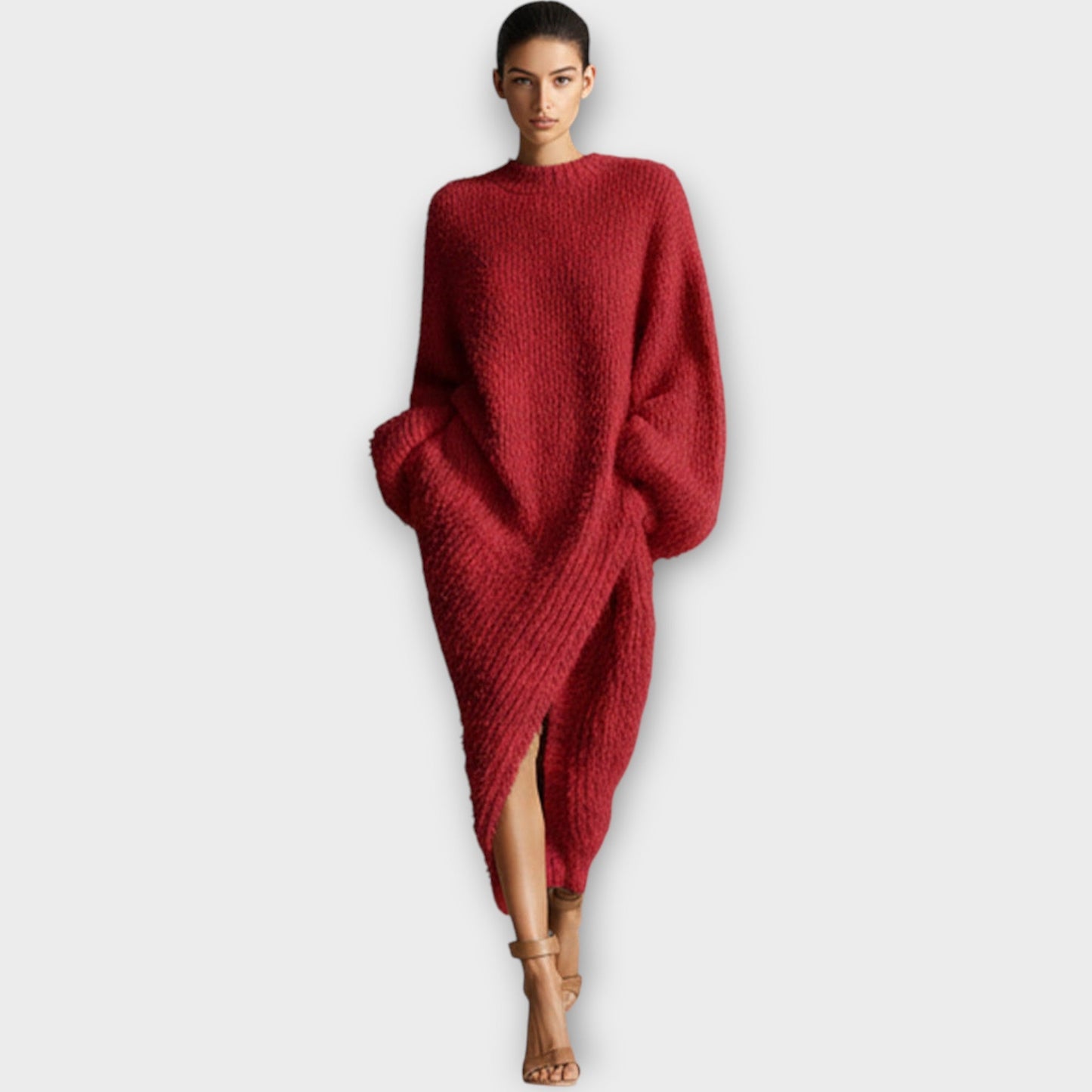 Cozy Luxe Knit Midi Dress